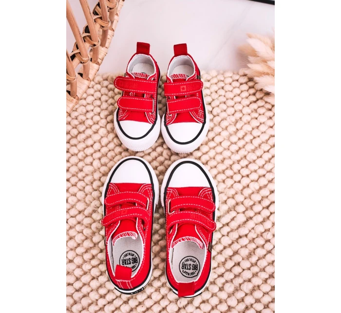 Dětské Tenisky Na Suchý Zip BIG STAR model 21545403 červené - Big Star Shoes Dětské Tenisky Na Suchý Zip BIG STAR model 21545403 červené - Big Star Shoes