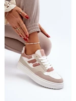 Damskie Niskie Sneakersy Beżowe Regines