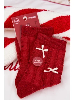 Dámské Vánoční Ponožky S  Vlněné Červené model 21786734 - Aura.via