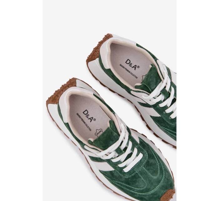 sneakersy z na masivní platformě  Zelené model 22031740 - D&A