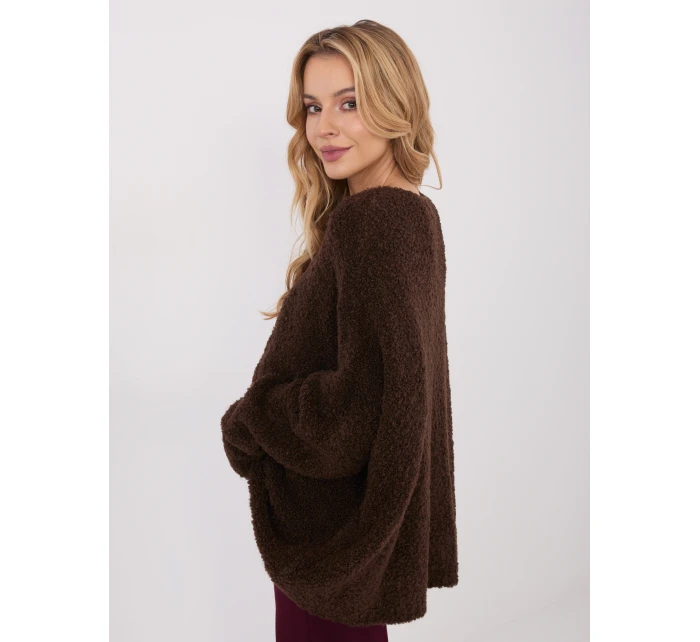 Sweter CH SW model 21782492 ciemny brązowy - FPrice Sweter CH SW model 21782492 ciemny brązowy - FPrice