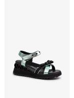 Dámske sandále s mašľou D&A zelené Dámske sandále s mašľou D&A zelené