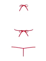 Dámské erotické body Luiza teddy red - OBSESSIVE Dámské erotické body Luiza teddy red - OBSESSIVE