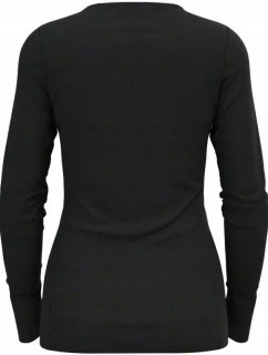 BL TOP model 21485290 neck l/s MERINO 200 dámské tričko velikost S Black - ODLO