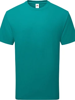 Tričko Fruit of the Loom Pure Cotton T z hrubej bio bavlny 16.1362, farba ocean teal
