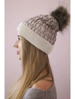 Čepice model 18743588 béžová - K-Fashion Čepice model 18743588 béžová - K-Fashion