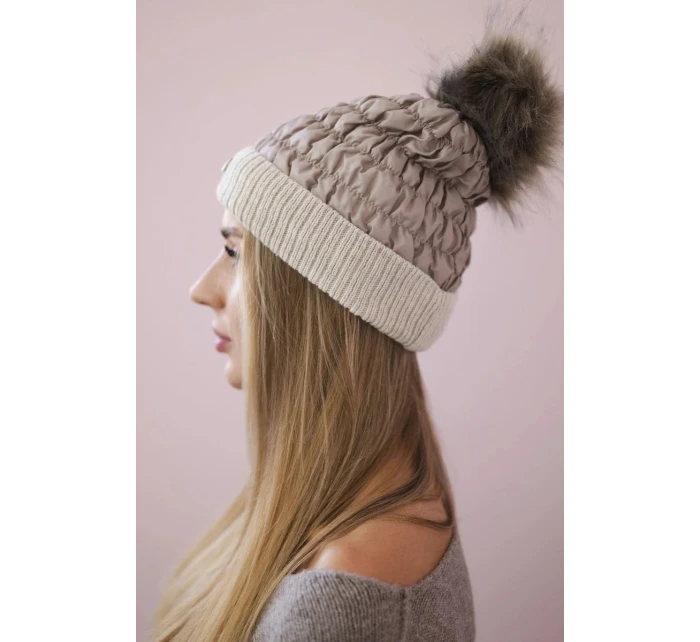 Čepice model 18743588 béžová - K-Fashion Čepice model 18743588 béžová - K-Fashion