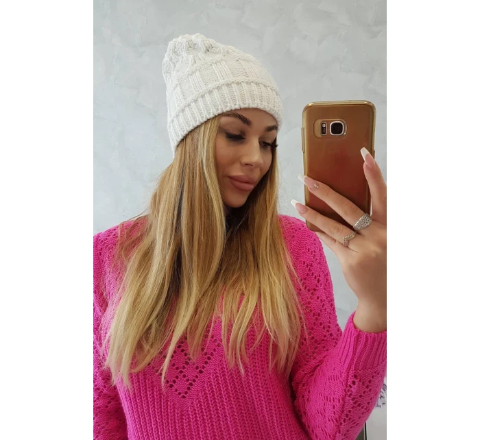 Fleecová čepice Marta K231 bílá