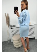 Blúzka + pruhované šaty modré Blúzka + pruhované šaty modré