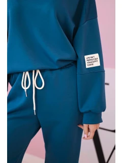 Súprava tepláky + nohavice maslová námornícka tkanina