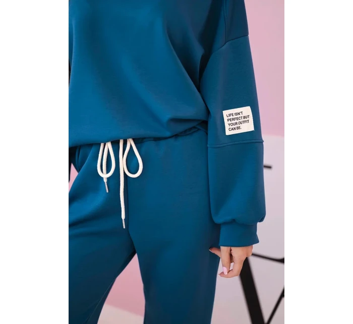 Súprava tepláky + nohavice maslová námornícka tkanina