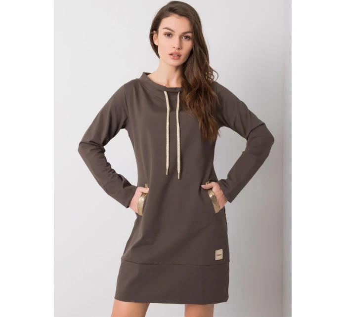 Šaty RV SK 6067.15X tmavá khaki