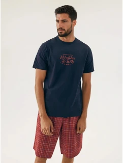 Pyžamo Dash 42622-59X tmavo modré a červené - Henderson