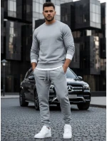 Pánska hladká sivá mikina BX3354