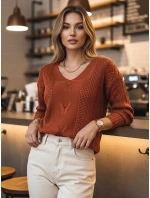 Dámský červený svetr Dstreet model 21967066 - FashionStreet