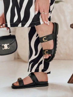 Dámske žabky s prackami NICE MOVE black FashionStreet ZY0887