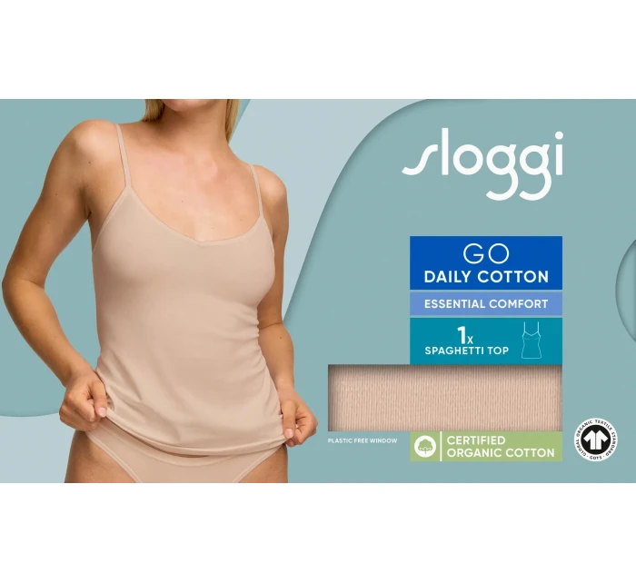 sloggi GO Daily Cotton Spaghetti Top - BROWN - SLOGGI BROWN - SLOGGI