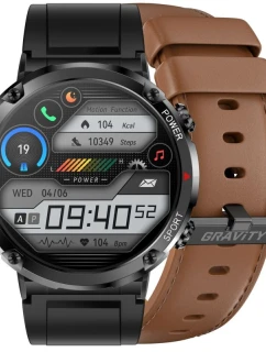 Smart hodinky Gravity GT21-4 + čierny silikónový remienok