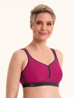 výkonnostná športová podprsenka tvarovaná 5566 ružová/antrazitová - Active