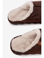 Pánske chlpaté papuče - čokoládové Darielle Pánske chlpaté papuče - čokoládové Darielle