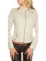 Sexi motorkárska bunda VK2 cream - Koucla