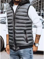 Pánská prošívaná šedá vesta Dstreet model 21964914 - FashionStreet