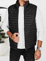 Pánska prešívaná vesta čierna FashionStreet TX5076
