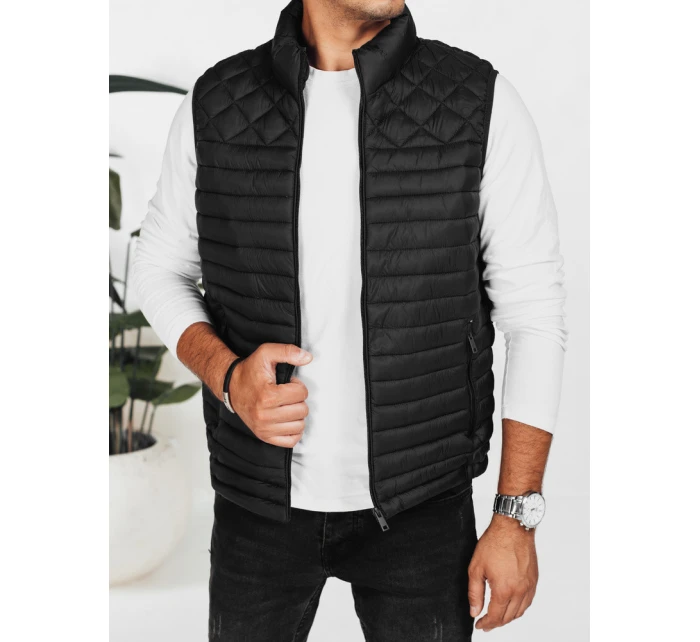 Pánska prešívaná vesta čierna Dstreet TX5076