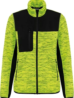 Dámská pracovní pletená fleecová bunda 20. fluorescent yellow melange/black model 22448848 - WK