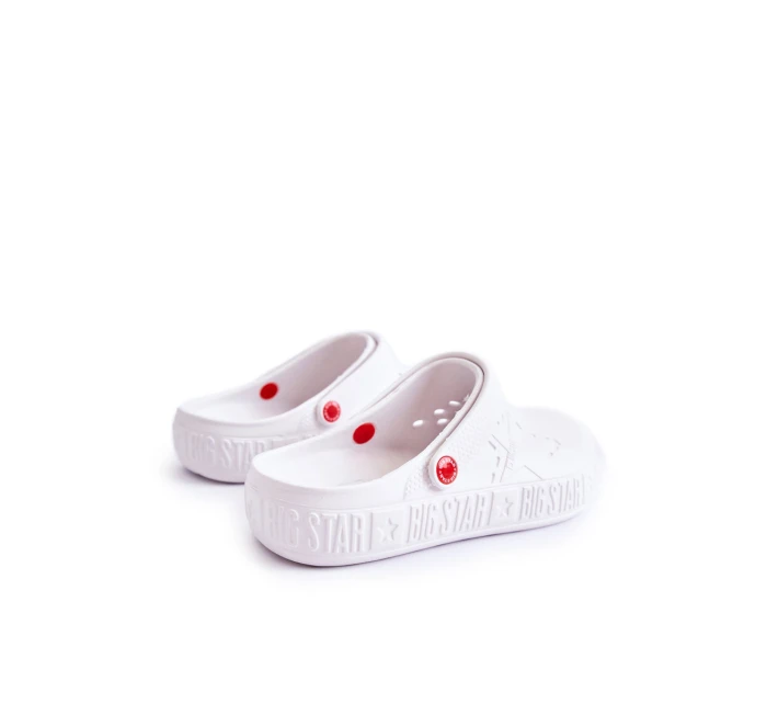 Męskie Lekkie Klapki Big Star II175003 Białe