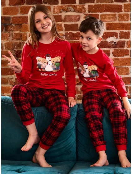 Young Girl pyžamo model 21413647 Zimní délka/r Vánoce 134164 - Cornette