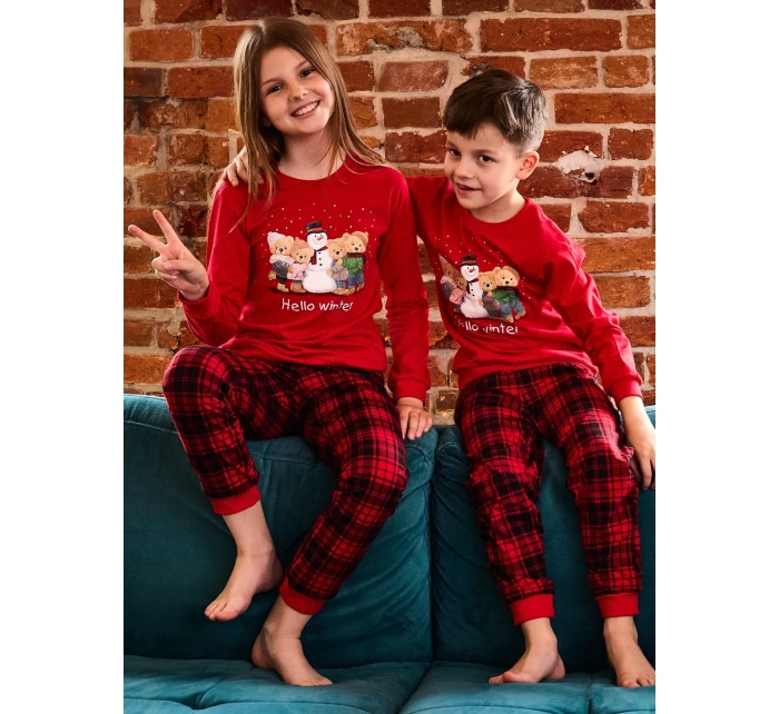 Young Girl pyžamo model 21413647 Zimní délka/r Vánoce 134164 - Cornette