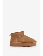 Skórzane Zamszowe Śniegowce Na Platformie Camel Nereviana Skórzane Zamszowe Śniegowce Na Platformie Camel Nereviana