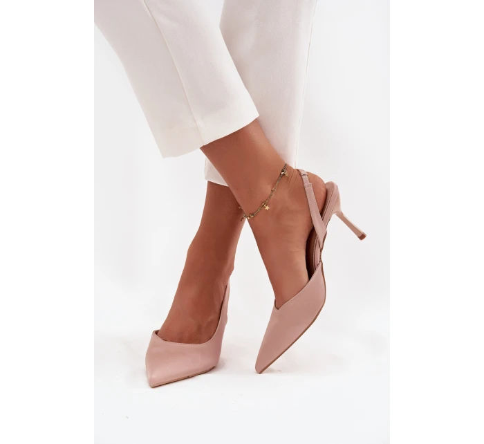 Szpilki Z Odkrytymi Piętami Beżowe Lenira