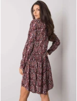 Šaty D73771M30227 tmavo hnedé