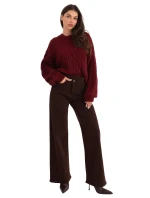 Spodnie jeans SP  ciemny brązowy model 21776455 - FPrice