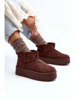 Hnedé semišové topánky na platforme Corcoran