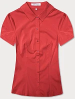 Červená blúzka s krátkymi rukávmi (SSD16212D)