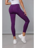 Tmavo fialové trekingové legíny (54350)