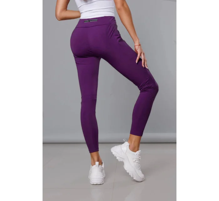 Tmavo fialové trekingové legíny (54350)