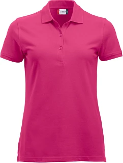 Clique Classic Marion S/S Dámske polo tričko z hrubej bavlny 67.8246 jasná čerešňová