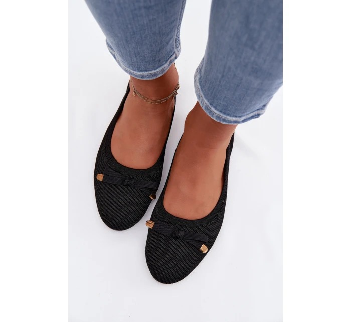 Černé balerínky s mašlí Amelivra Černé balerínky s mašlí Amelivra