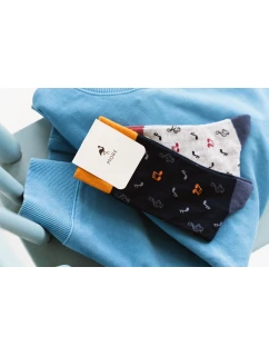 Miusical Notes 051-133 tmavo modré ponožky - Viac