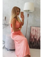 Boho šaty 8893 lososové - Kesi