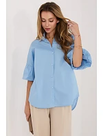 Košeľa s dlhým rukávom model 227874 Taliansko Moda