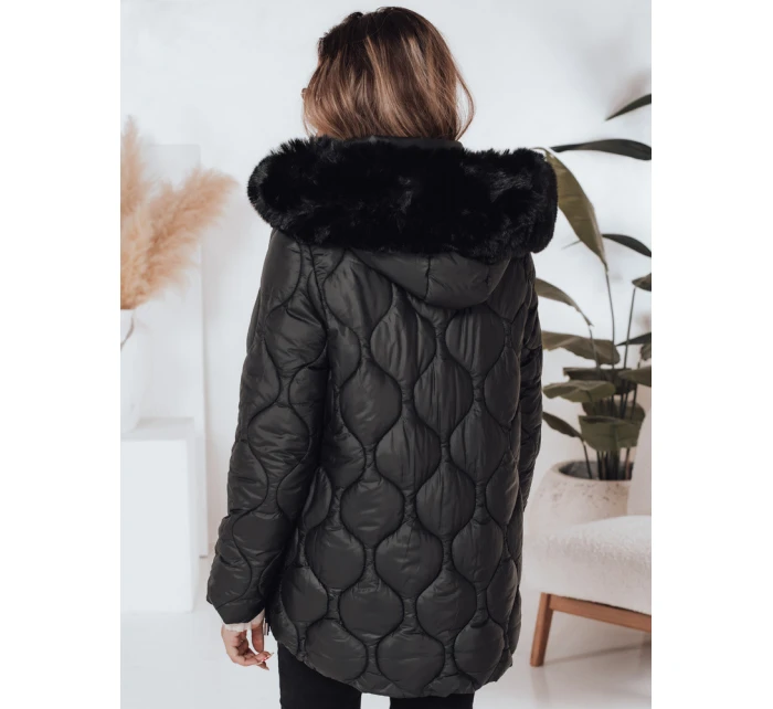 Dámská zimní bunda prošívaná s kapucí černá Dstreet model 21990891 - FashionStreet
