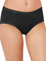 Dámske nohavičky Sloggi 24/7 Cotton Lace Midi C3P čierne