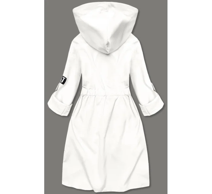 Tenký asymetrický dámsky prehoz cez oblečenie v smotanovej farbe (B8117-26)