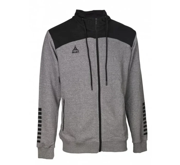 Select Oxford Zip Hoodie U T26-01811 šedá/čierna mikina