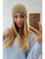 Tenká čiapka Grace K211 tmavo béžová Tenká čiapka Grace K211 tmavo béžová